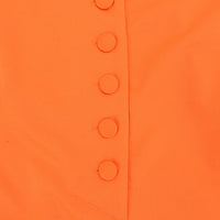 Extro & Vert Womens Button-Up Super Wide Leg Trousers in Orange