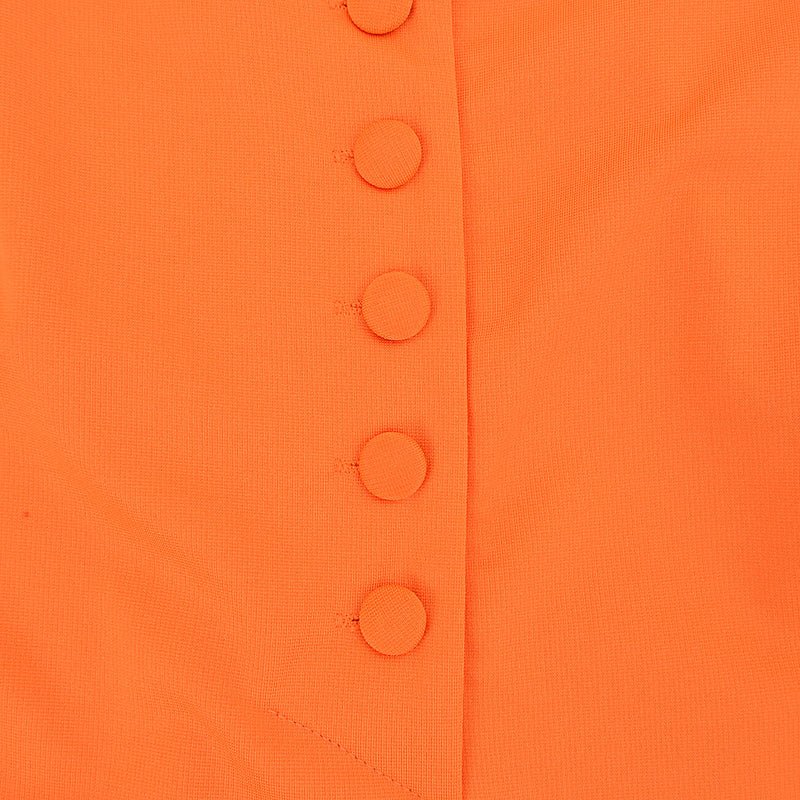 Extro & Vert Womens Button-Up Super Wide Leg Trousers in Orange