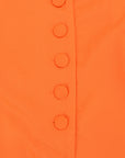 Extro & Vert Womens Button-Up Super Wide Leg Trousers in Orange