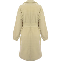 Native Youth Womens Green Longline Belted Overcoat