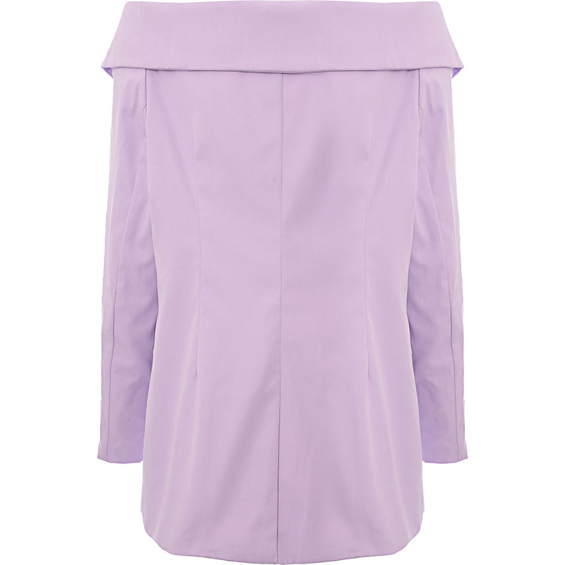 Missyempire Women's Lilac Off-The-Shoulder Tailored Blazer