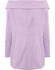 Missyempire Women's Lilac Off-The-Shoulder Tailored Blazer