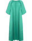 Edited Women's Green Cotton Balloon Sleeve Midi Dress