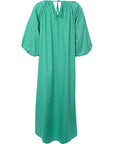 Edited Women's Green Cotton Balloon Sleeve Midi Dress