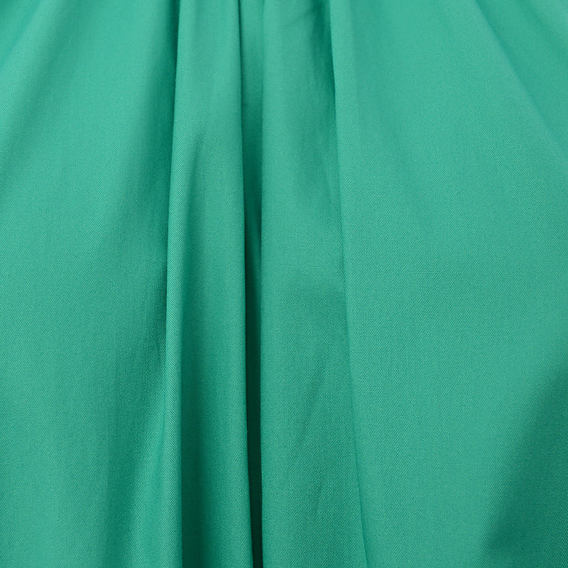 Edited Women's Green Cotton Balloon Sleeve Midi Dress