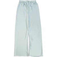 Urban Revivo Women's Light Blue Satin Wide Leg Trousers