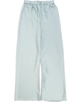 Urban Revivo Women's Light Blue Satin Wide Leg Trousers