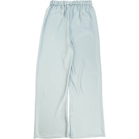 Urban Revivo Women's Light Blue Satin Wide Leg Trousers