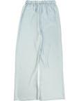 Urban Revivo Women's Light Blue Satin Wide Leg Trousers