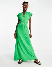 French Connection Womens Jersey Maxi Dress in Bright Green