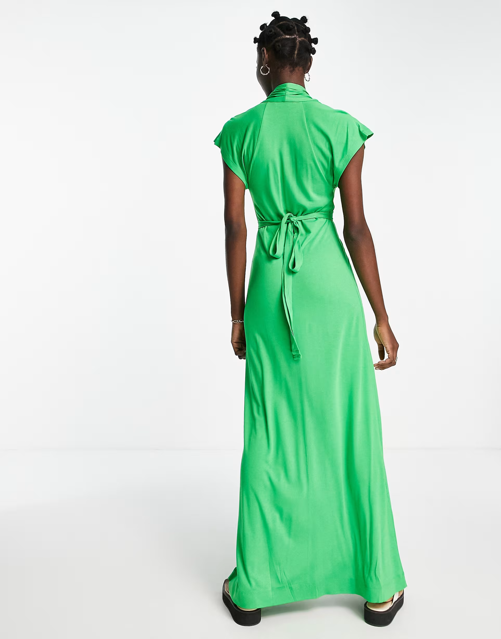 French Connection Womens Jersey Maxi Dress in Bright Green