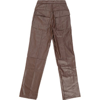 4th & Reckless Women's Leather Look Straight Leg Trousers