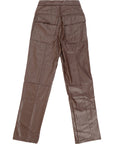 4th & Reckless Women's Leather Look Straight Leg Trousers