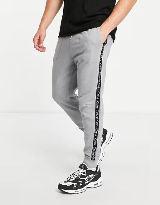 Calvin Klein Performance Taping Joggers in Grey