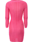 In The Style x Liberty Women's Pink Knot Front Mini Dress