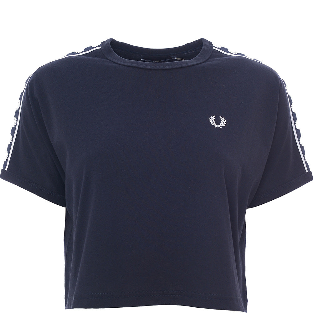 Fred Perry Womens Cropped Taped Ringer T-Shirt