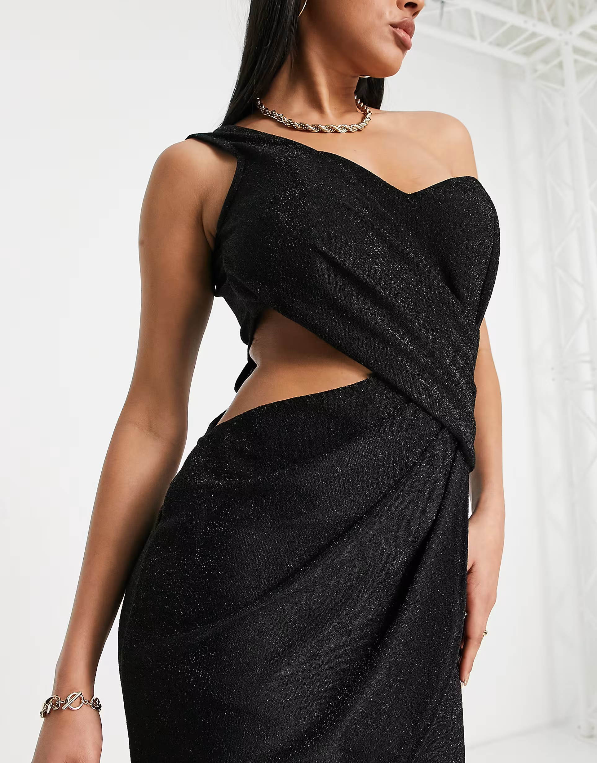 Jaded Rose Womens One Shoulder Mini Dress In Black