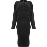 Dr Denim Womens Black Jill Trench with Drawstring