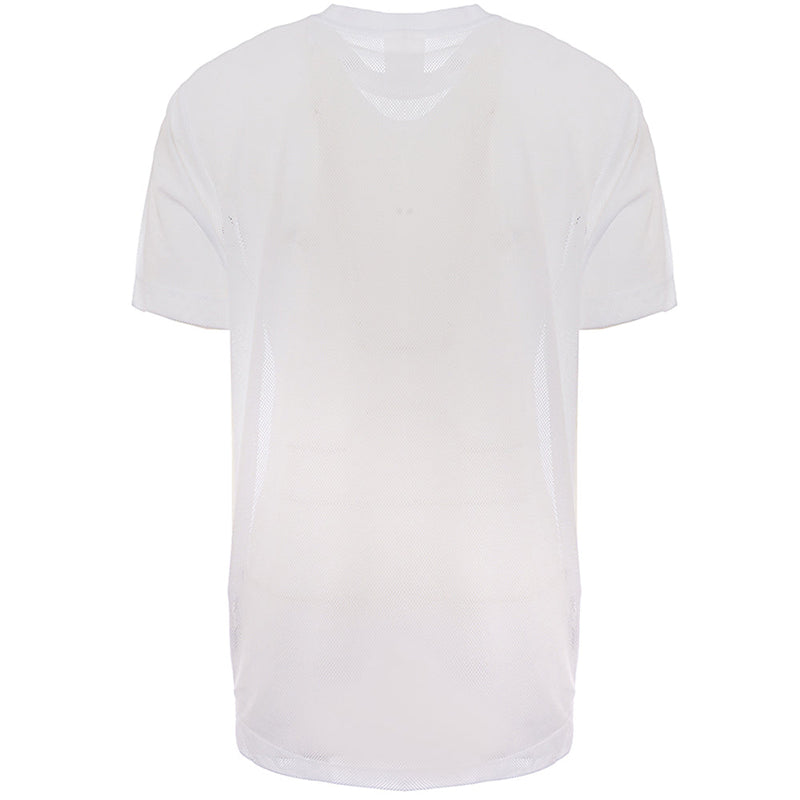 Calvin Klein Jeans Mens White Pride Capsule Logo Mesh T-Shirt