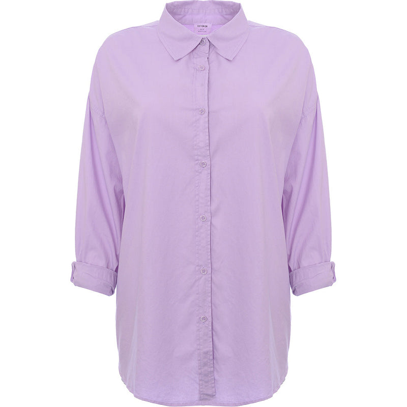Cotton:On Womens Lilac Dad Shirt
