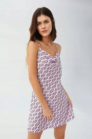 Womens Cotton:On Satin Mini Cami Dress In Lilac Hearts