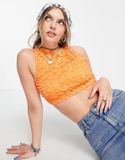 Cotton:On Womens Scrunchie Cami Top In Orange