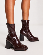 Shellys London Womens Jupiter Sock Boots In Chocolate