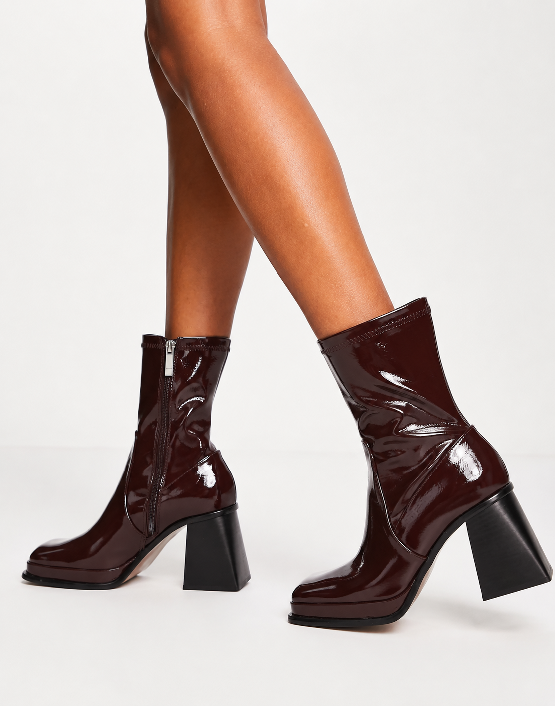 Shellys London Womens Jupiter Sock Boots In Chocolate