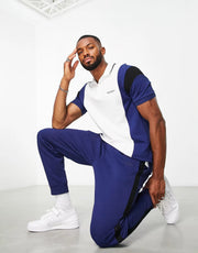 Armani Exchange Mens Side Stripe Trousers in Navy