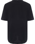 Siksilk Mens Oversized T-Shirt in Black with Red Rhinestone Logo