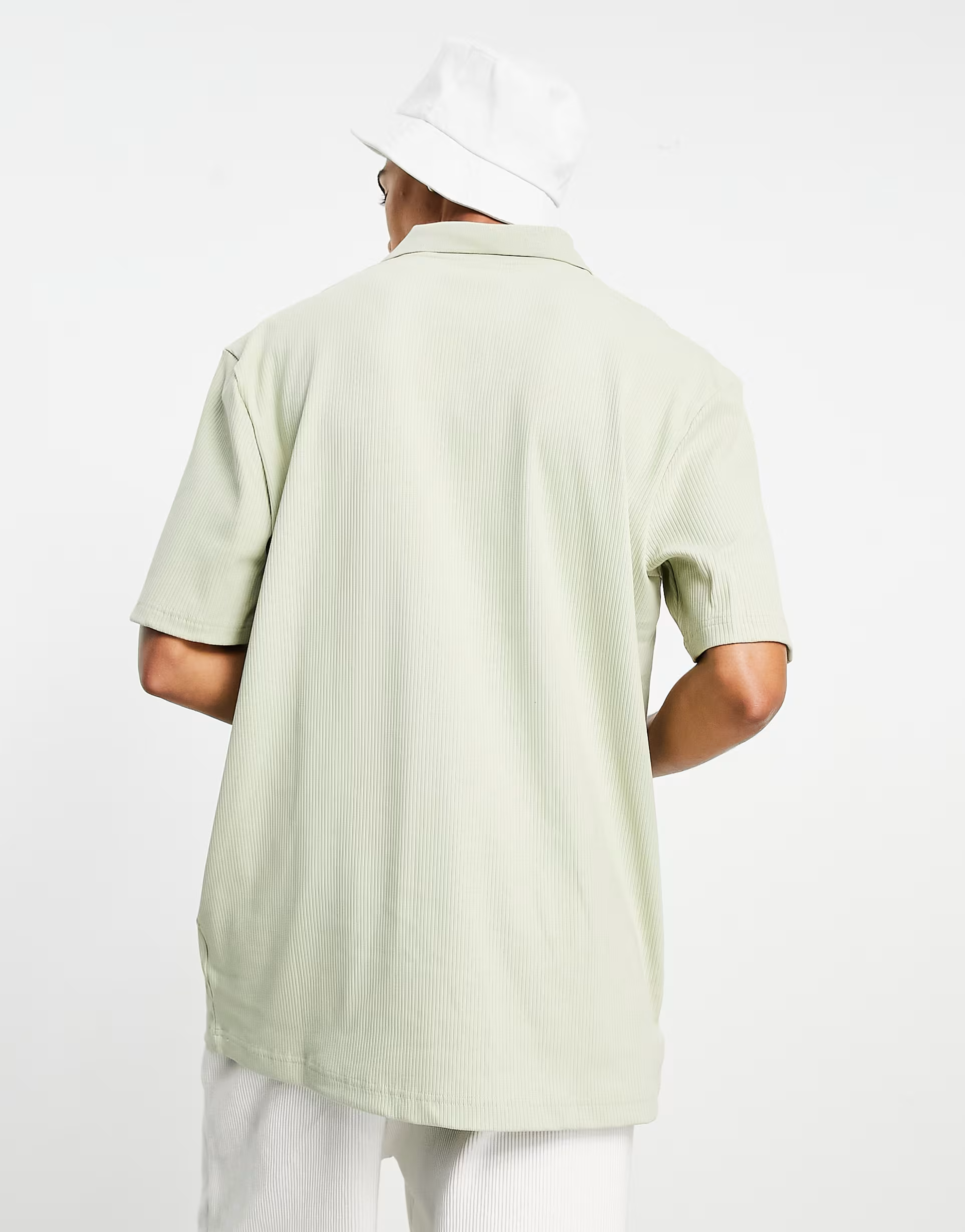 Puma Mens Classics Ribbed Polo Shirt in Spring Moss Green