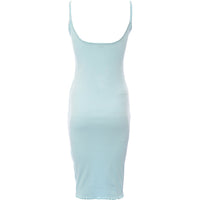 Puma Women's Blue Classics Ribbed Midi Dress