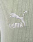 Puma Women's Pink Classics Ribbed Flare Trousers