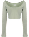 Puma Womens Green Classic Flare Sleeve Scoop Back Top