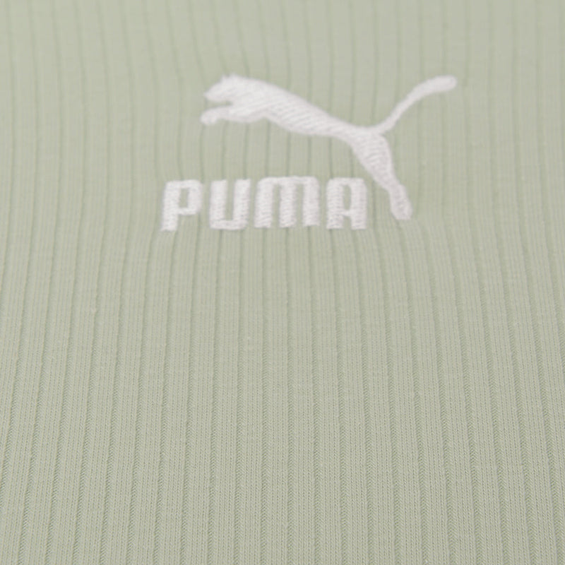 Puma Womens Green Classic Flare Sleeve Scoop Back Top