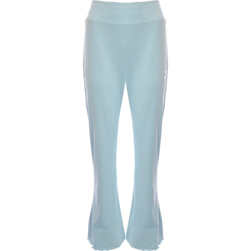 Puma Classics Womens Ribbed Flare Trousers in Baby Blue