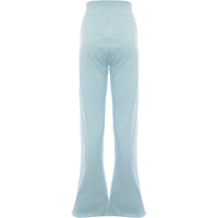 Puma Classics Womens Ribbed Flare Trousers in Baby Blue