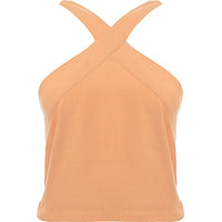 Abercrombie & Fitch Women's Beige Halter Top