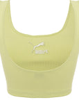 Puma Womens Lime Green Classics Ribbed Bralette