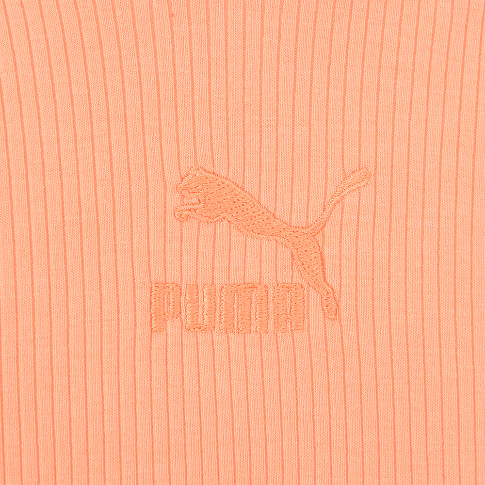 Puma Women's Peach Classics Ribbed Hoodie