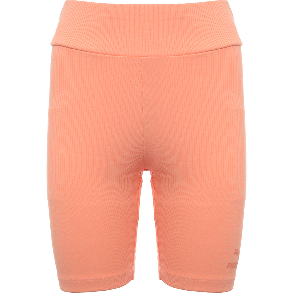 Puma Women&#39;s Peach Classics Ribbed Legging Shorts