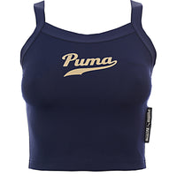 Puma Womens Navy Varsity Sleeveless Bralette