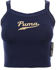 Puma Womens Navy Varsity Sleeveless Bralette