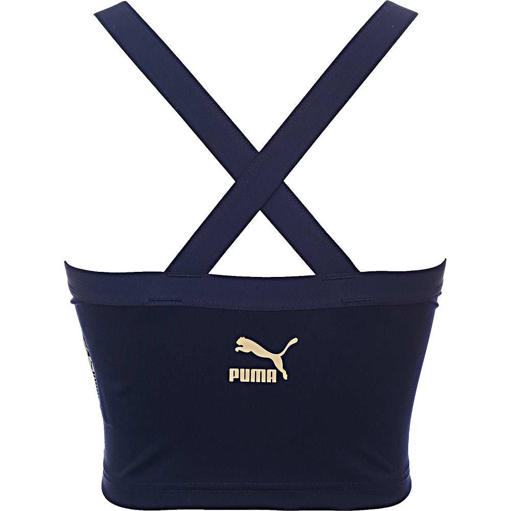 Puma Womens Navy Varsity Sleeveless Bralette