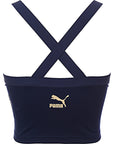 Puma Womens Navy Varsity Sleeveless Bralette