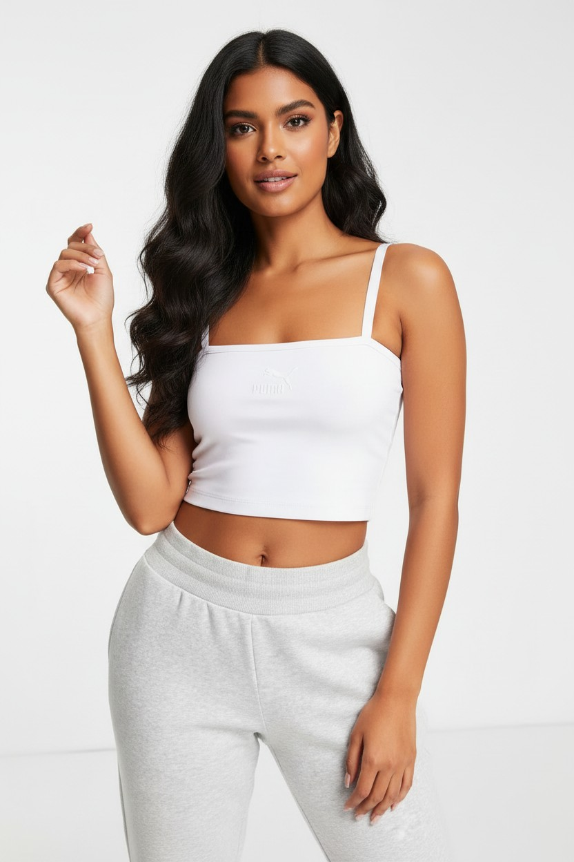 Puma Womens Essentials Small Logo Bralette In Lilac