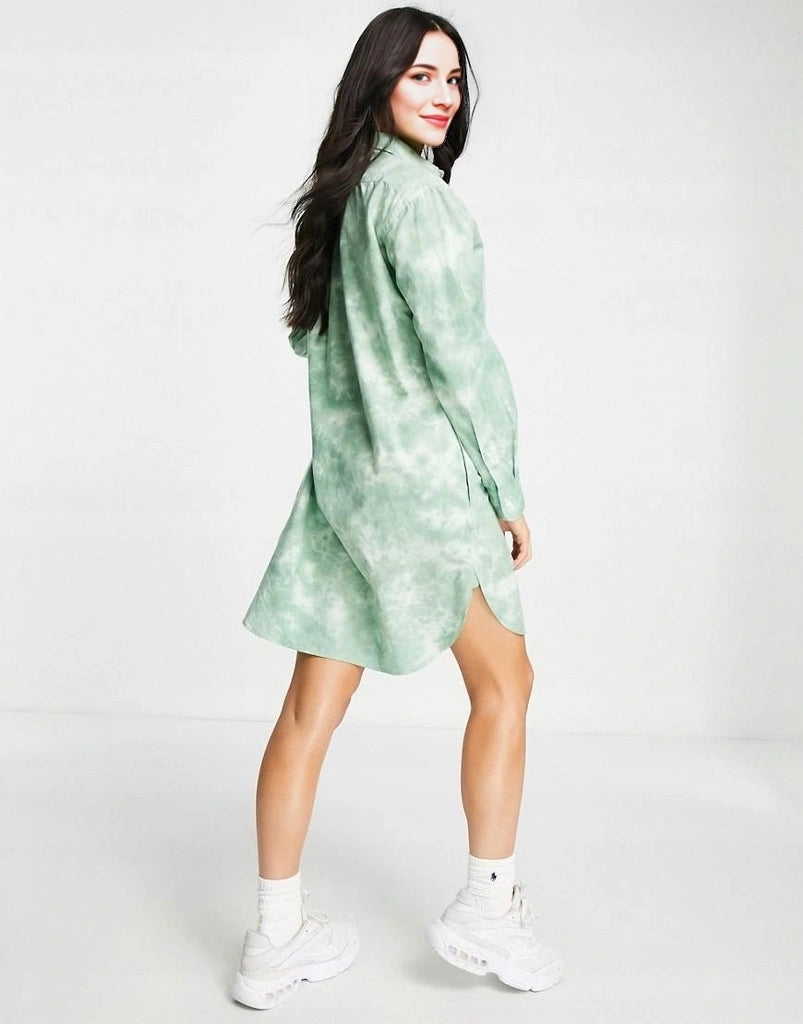 Womens Polo Ralph Lauren Collab Shirt Dress in Tie Dye Print