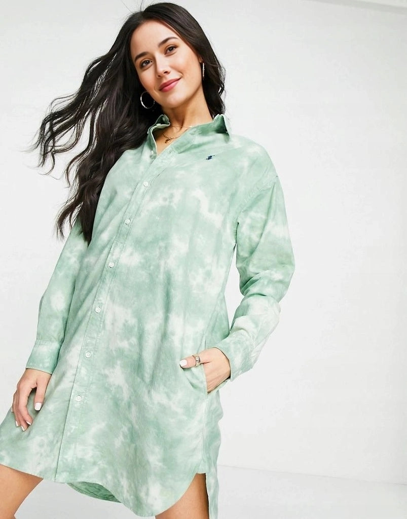 Womens Polo Ralph Lauren Collab Shirt Dress in Tie Dye Print