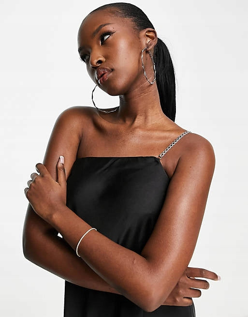TRENDYOL Womens One Shoulder Flowing Mini Dress In Black