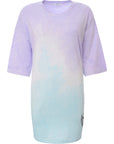 Replay Womens Lilac/Azure Ombre Oversized T-Shirt